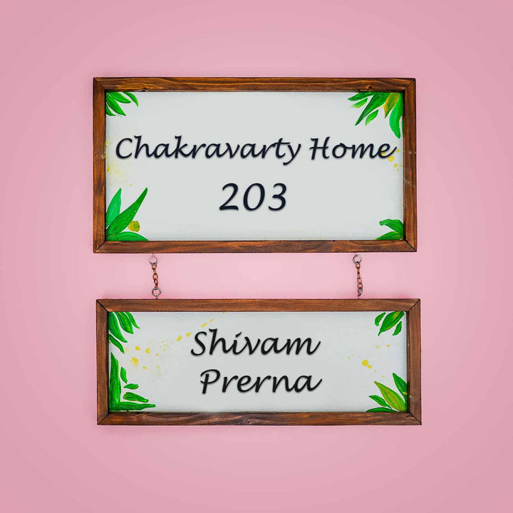 Handcrafted Personalized Pinewood Hanging Nameplate