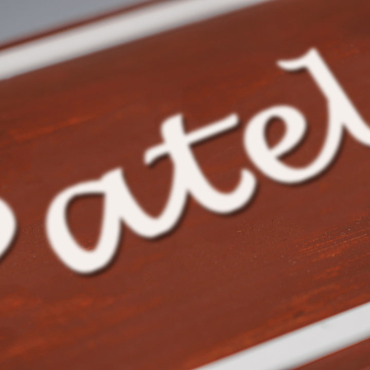 Handcrafted Personalized Distressed Pinewood Nameplate - Zwende