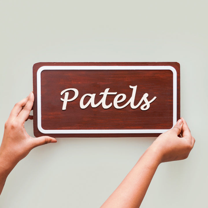 Handcrafted Personalized Distressed Pinewood Nameplate - Zwende