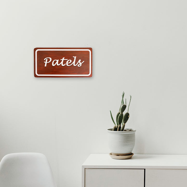 Handcrafted Personalized Distressed Pinewood Nameplate - Zwende