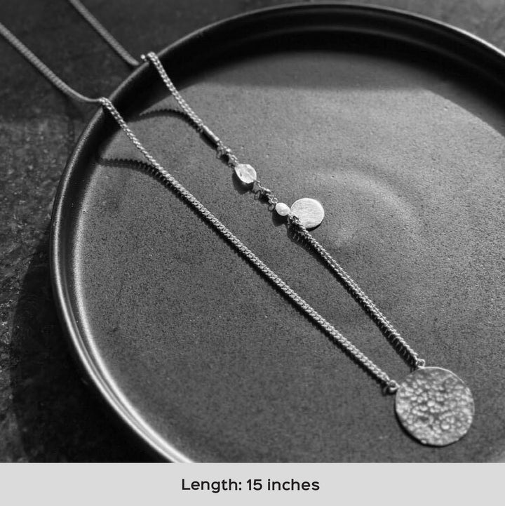 Handmade Hammered Disc Brass Necklace