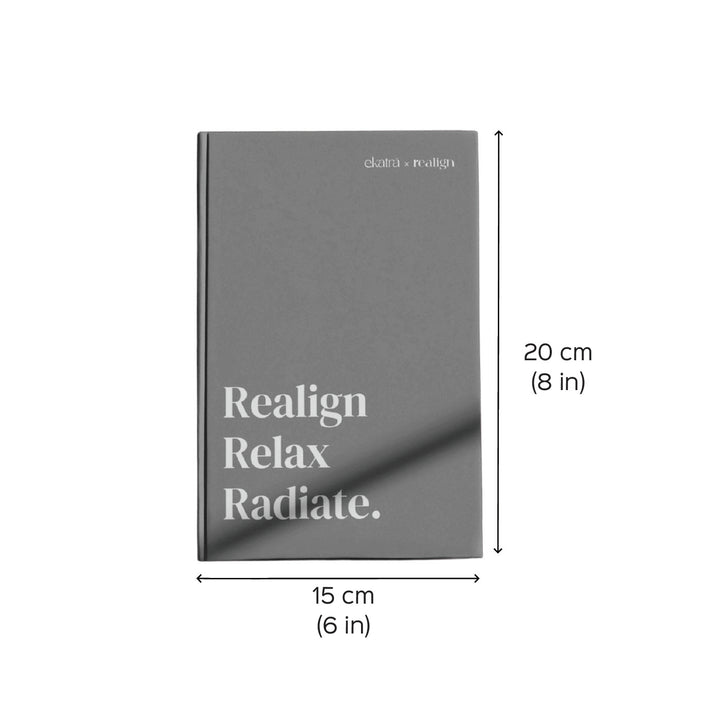 Undated Realign, Relax & Radiate Wellness Journal With Habit Tracker | 190 Pages