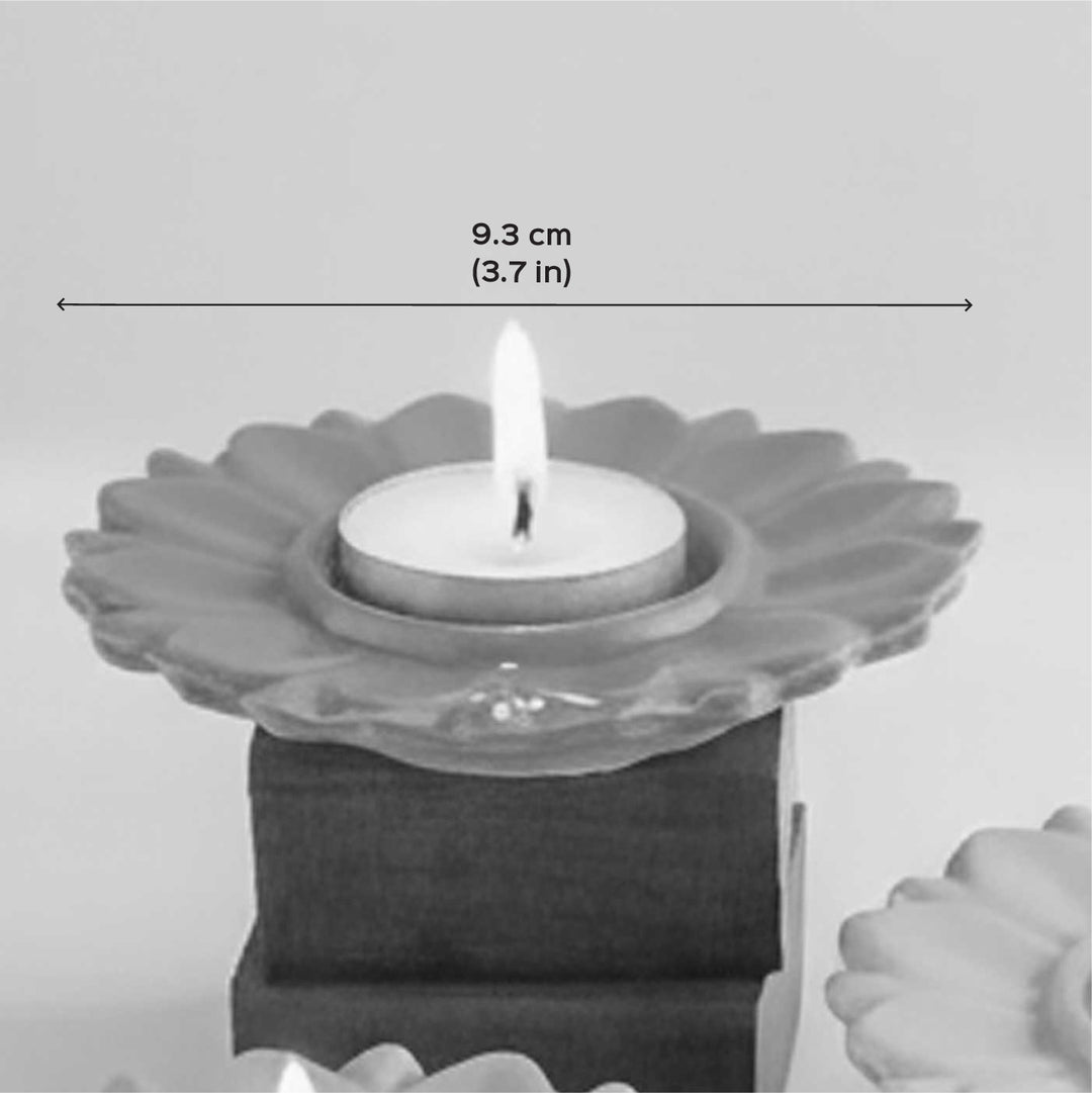 Handmade Serenity Bloom Ceramic Tealight Holder