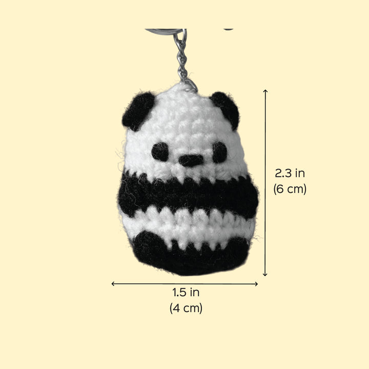 Handmade Crochet Panda Ornament For Christmas Decoration