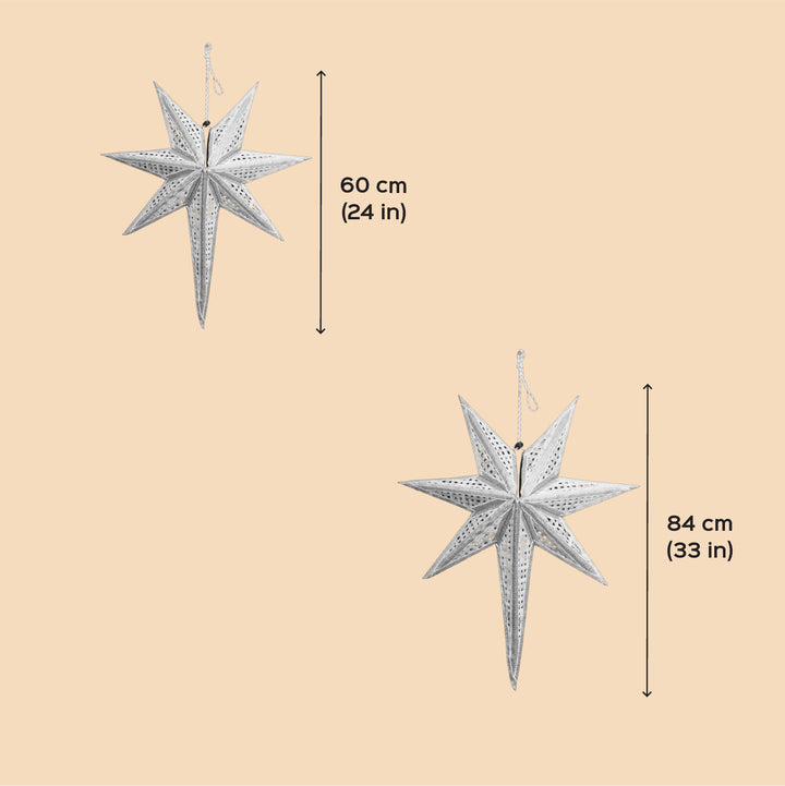 Foldable Handmade Bamboo Hope Red Christmas Star