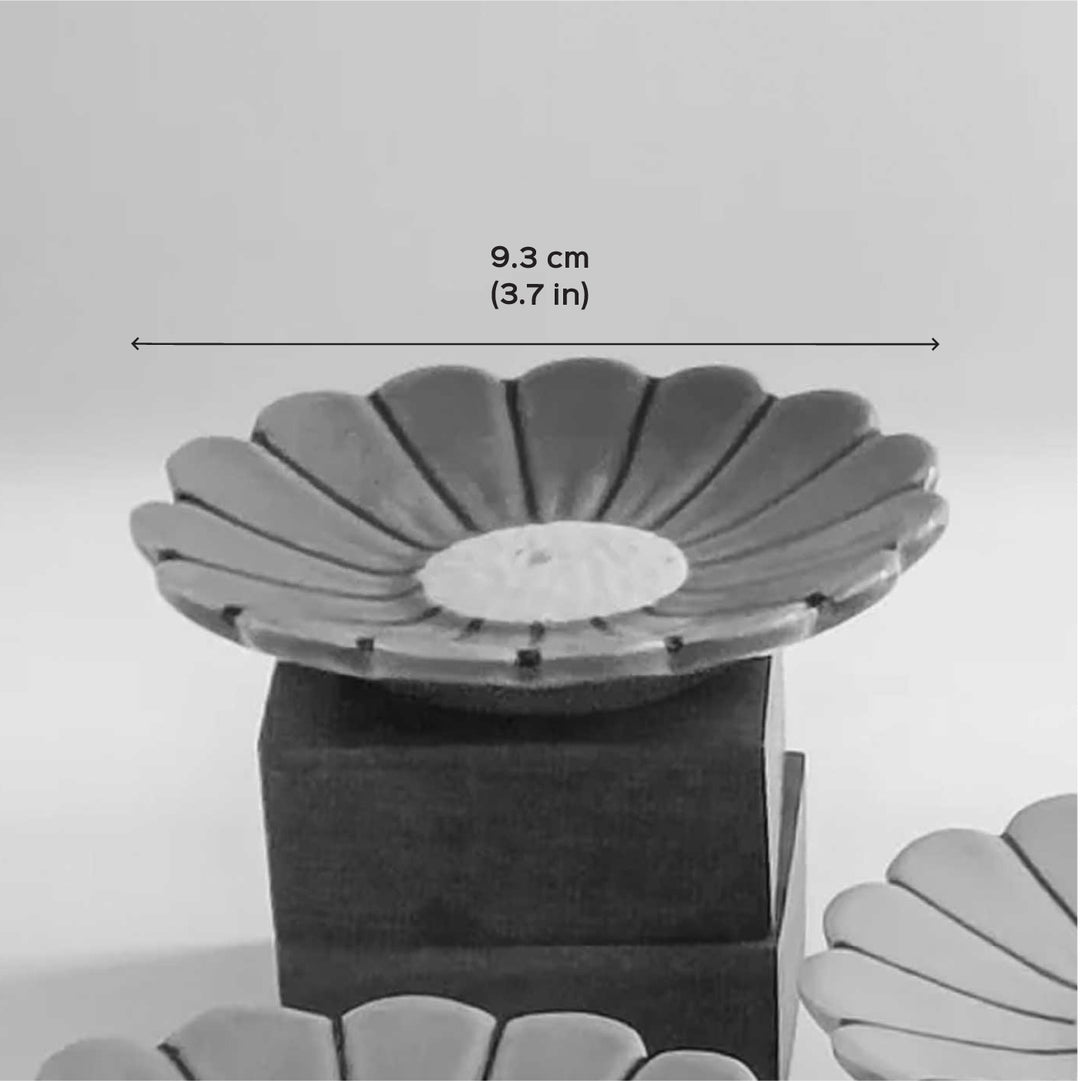 Handmade Daisy Delight Design Ceramic Incense Stick Holder