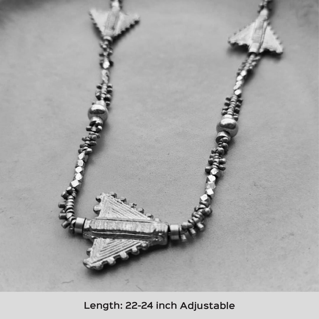 Handmade Lavania Beads Brass Necklace