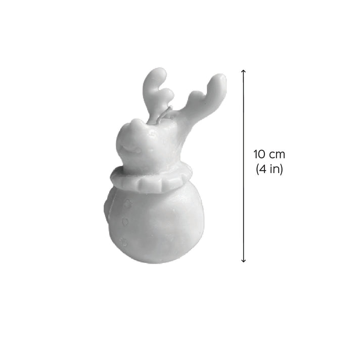Handmade Round Reindeer Pillar Candle For Christmas Decoration