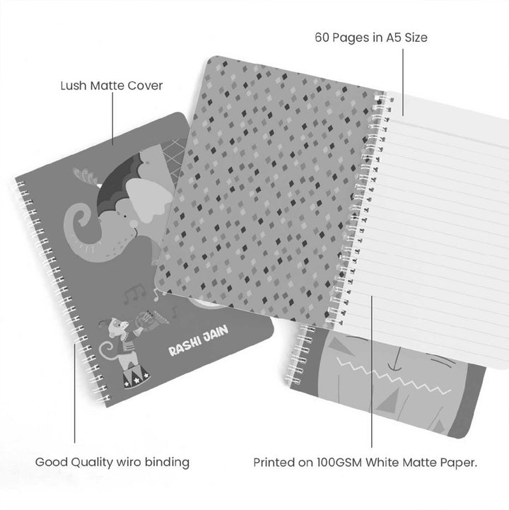 Personalized Let'S Build Theme Spiral Bound Notebook | 60 Pages