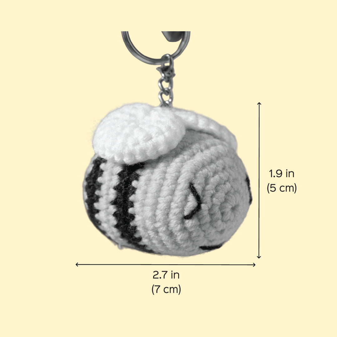 Handmade Crochet Bee Ornament For Christmas Decoration