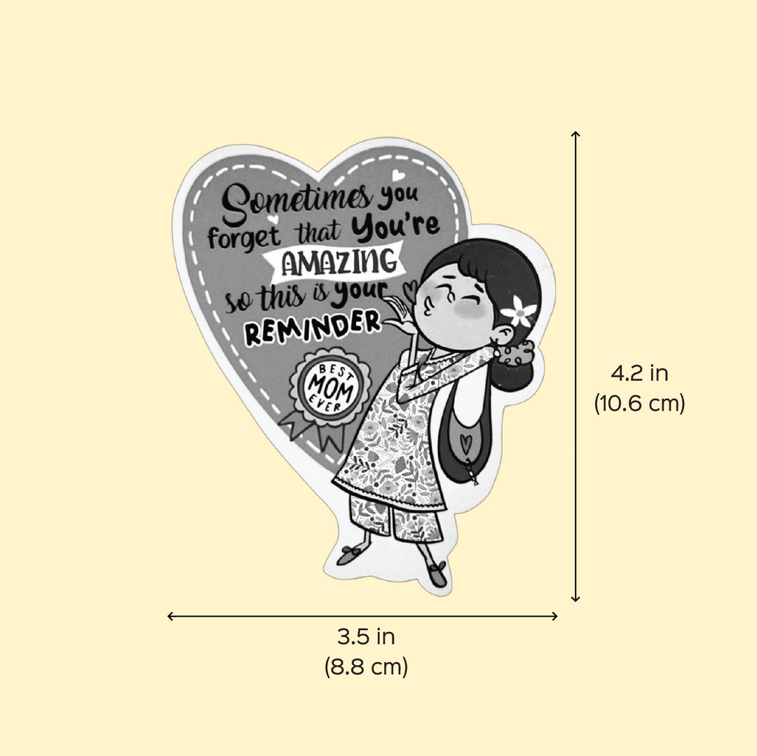 Printed Amazing Mom Theme MDF Wood Fridge Magnet