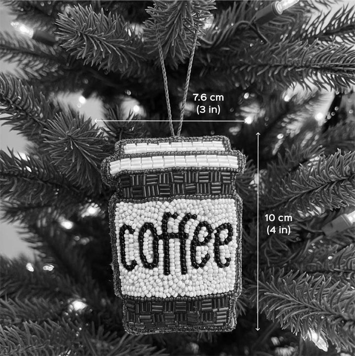 Coffee Beaded Premium Zardozi Ornament