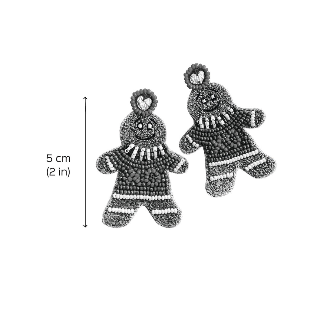 Handmade Ginger Bread Beaded Earrings | Secret Santa Gift Ideas