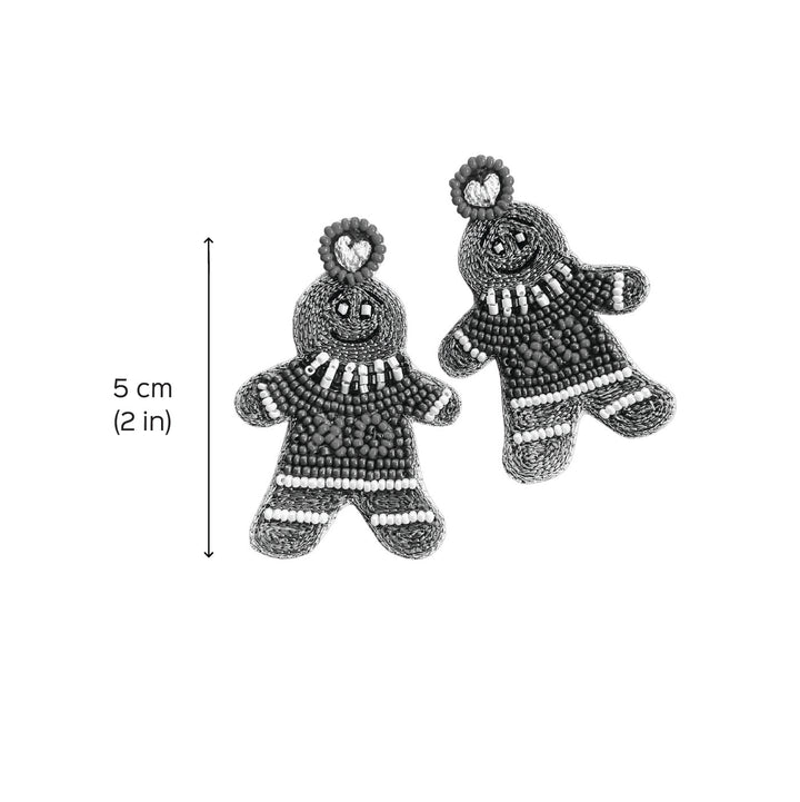 Handmade Ginger Bread Beaded Earrings | Secret Santa Gift Ideas