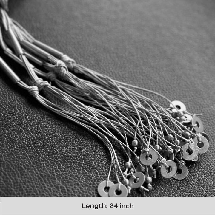 Handmade Rope With Tubes Brass Necklace