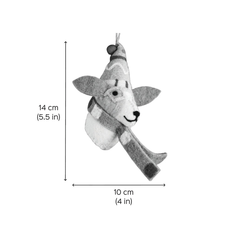 Fido The Fashionista Felt Ornament For Christmas Tree Decoration