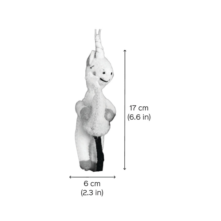 Mrs Melody Unicorn Felt Ornament For Christmas Tree Decoration