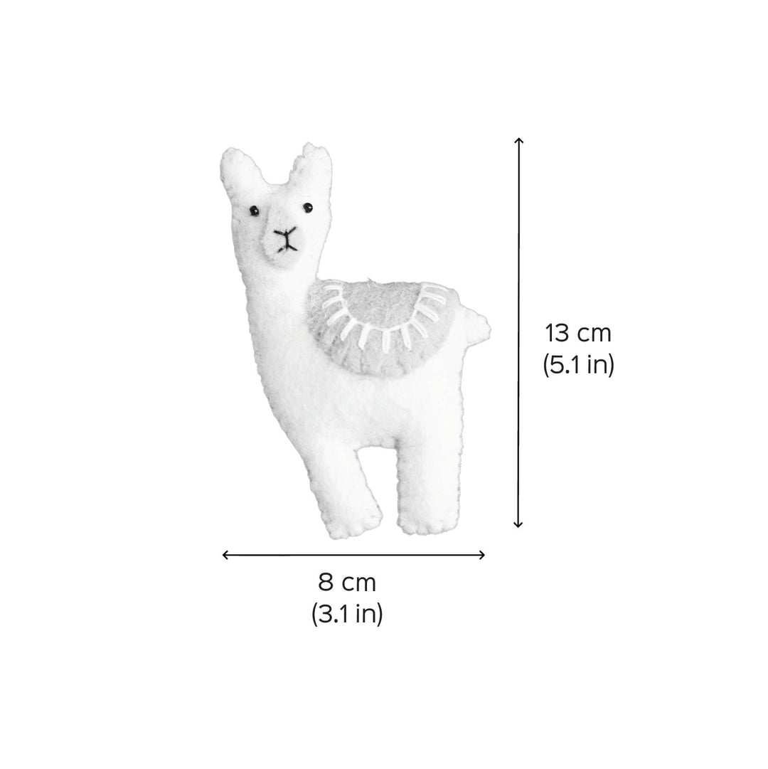 Merry Llama Felt Ornament For Christmas Tree Decoration