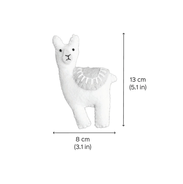 Merry Llama Felt Ornament For Christmas Tree Decoration