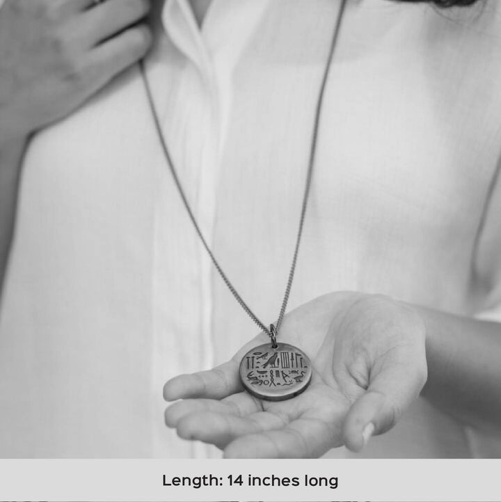 Handmade Egyptian Disc Brass Necklace
