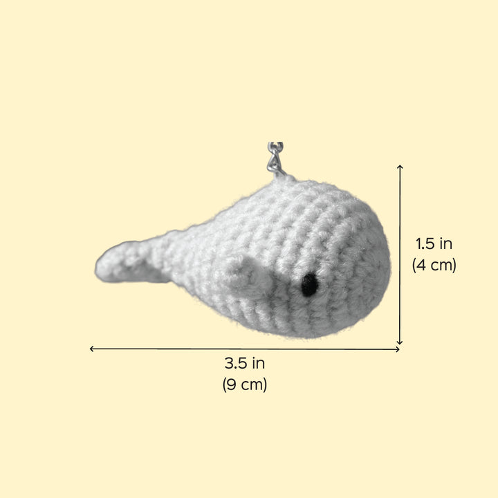 Handmade Crochet Whale Ornament For Christmas Decoration