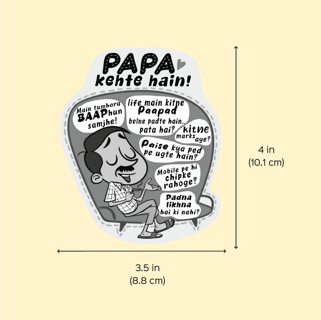 Printed Papa Kehte Hai Theme MDF Wood Fridge Magnet