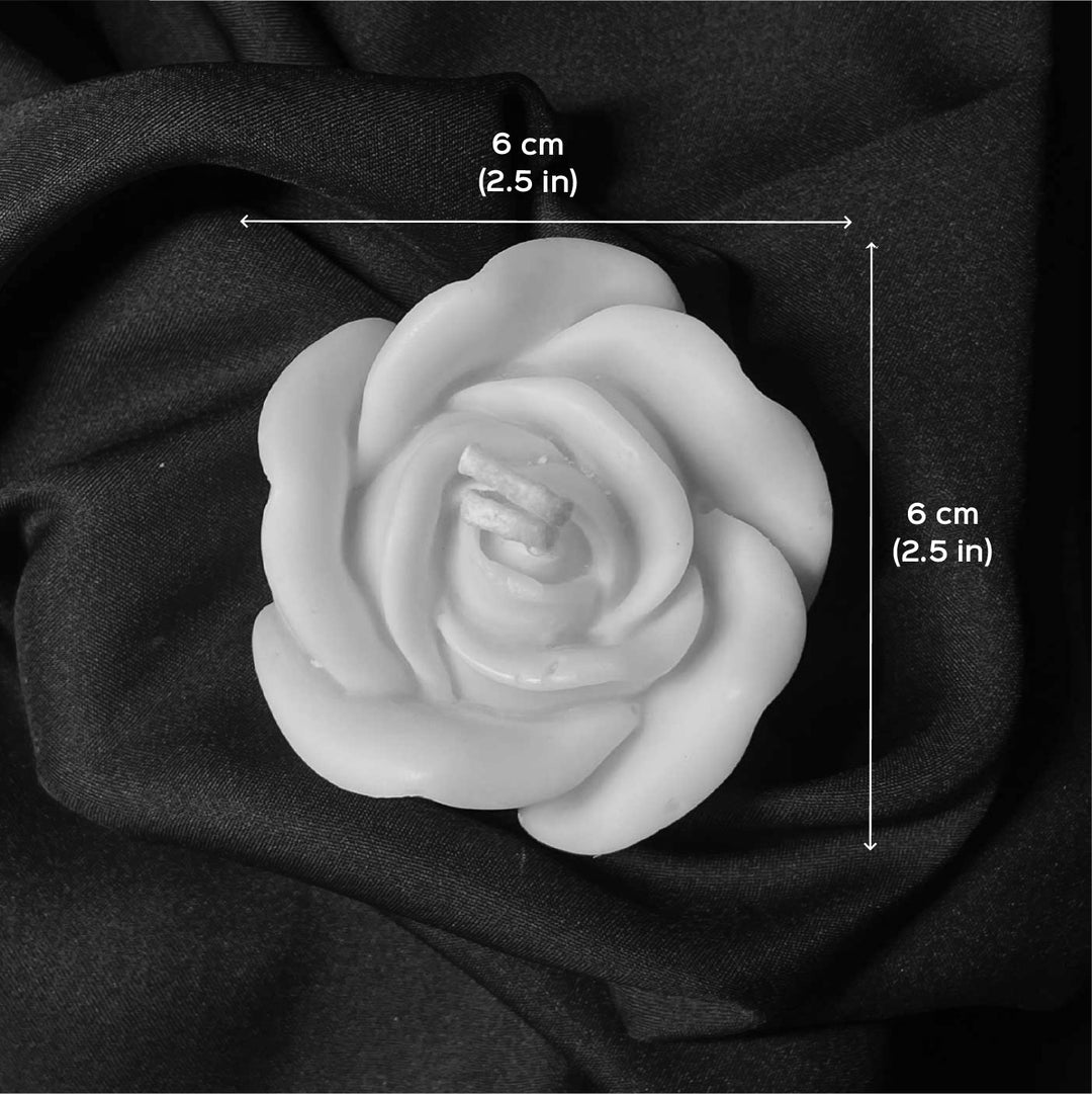 Set Of 2 | Handmade Rose Design Soy Wax Scented Candle