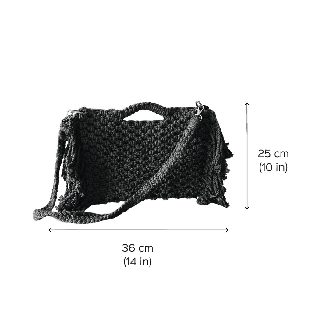 Handmade Macrame Fringe Bag