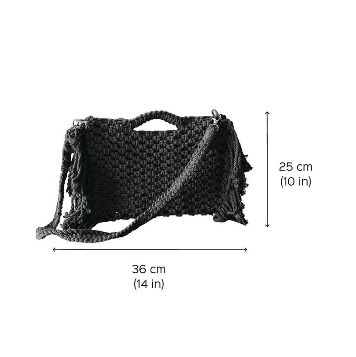 Handmade Macrame Fringe Bag