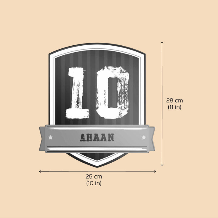 Personalized Jersey Number Theme Acrylic Kids Name Plate
