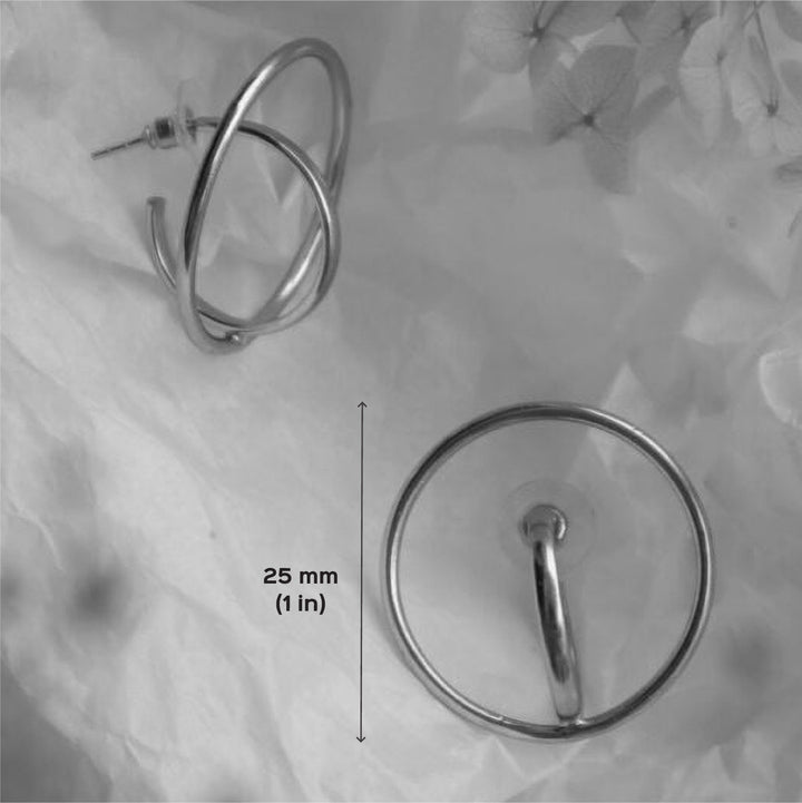 Minimal Round Ring Brass Earrings | 18K Gold Dipped