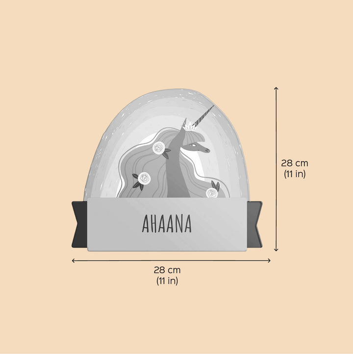 Personalized Magical Unicorn Theme Acrylic Kids Name Plate