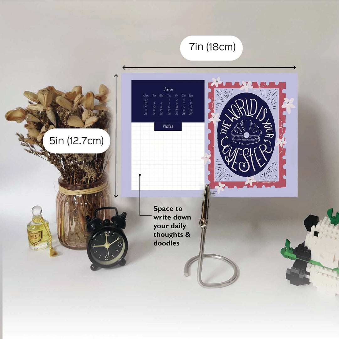 2025 Stylish Desk Calendar With Metal Stand
