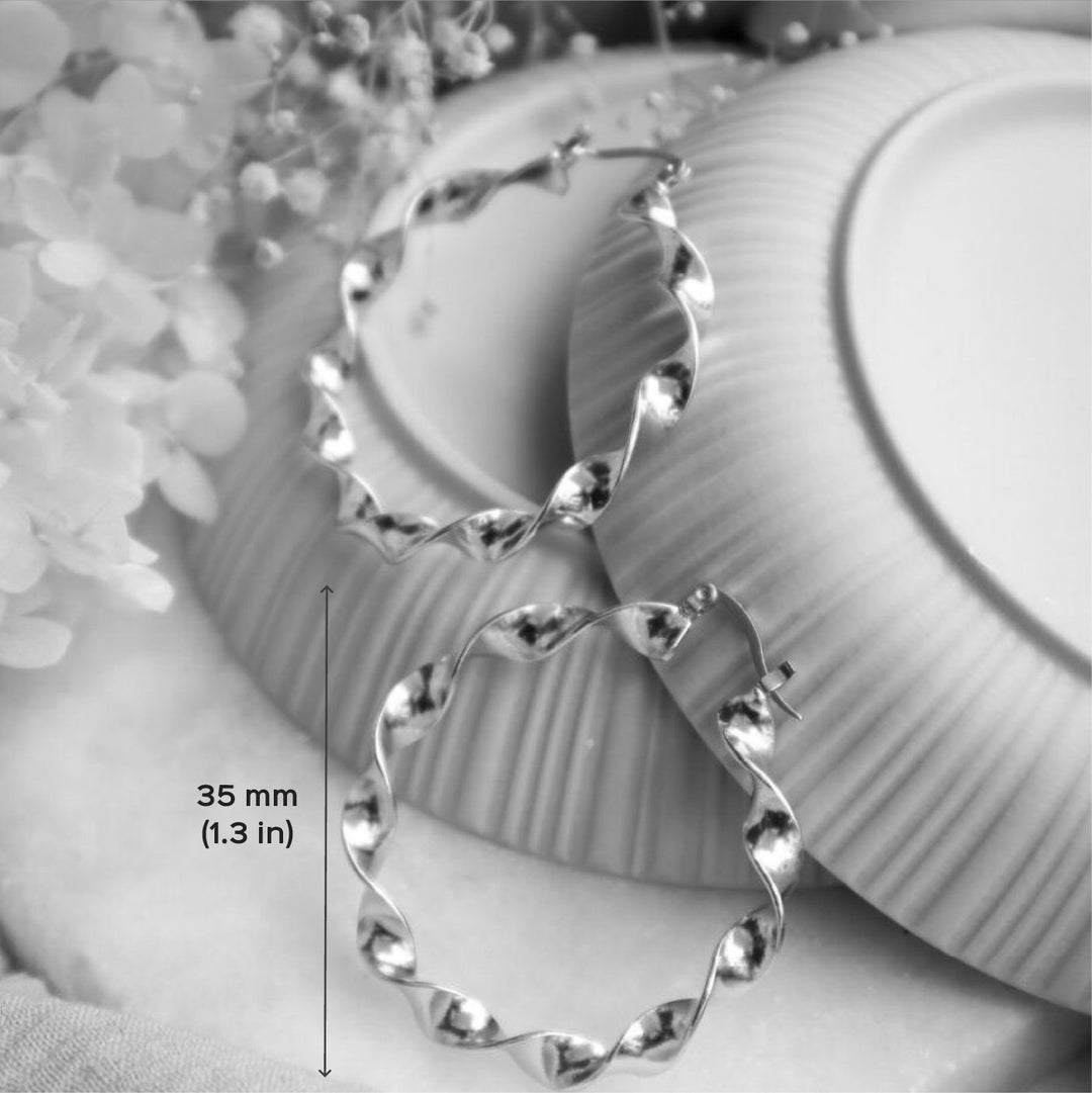 Twisted Hoops Design Brass Earrings | 18 K Gold Dipped