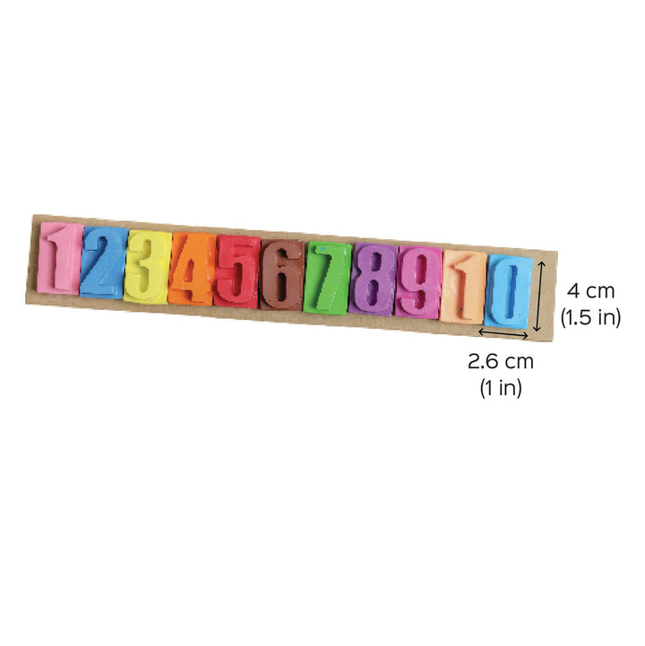 Handmade Non-Toxic Numbers 1 -10 Crayons | Set Of 11