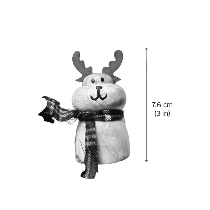 Handmade Reindeer Wooden Ornament For Christmas Tree Decoration