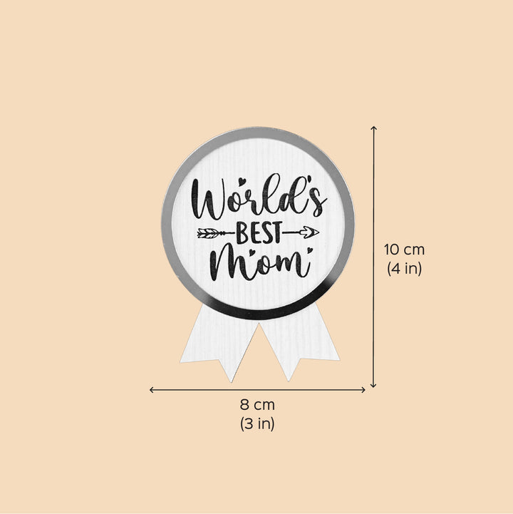 Engraved "World's Best Mom" MDF Wood Fridge Magnet For Mothers
