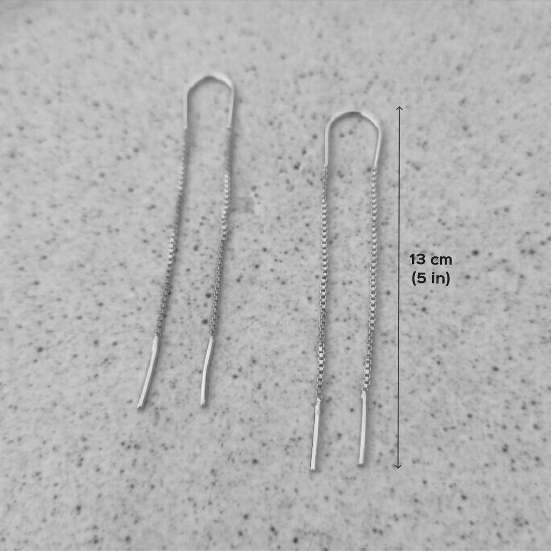 Modern Handmade U Shaped Threaders Earrings | 18 K Gold Dipped