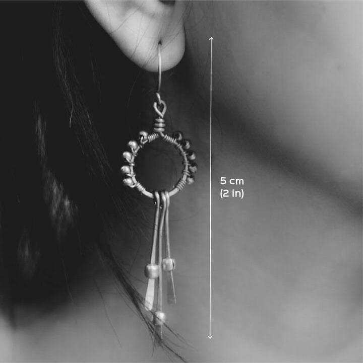 Contemporary Wire Wrapped Loop Brass Earrings