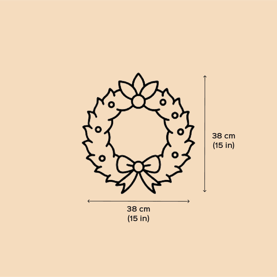 Handmade Golden Glow Plastic Wreath