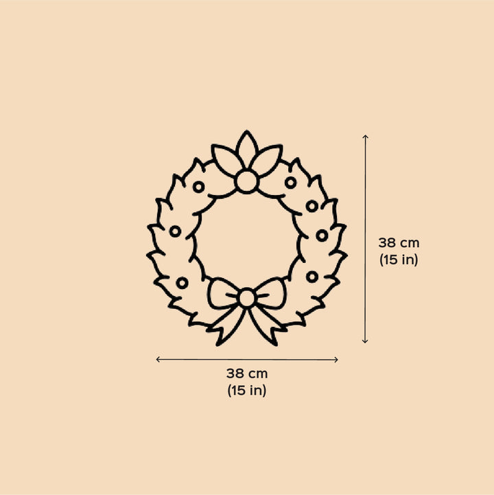 Handmade Golden Glow Plastic Wreath