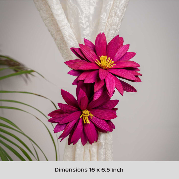 Handmade Water Lilly Design Paper Curtain Tie-Back