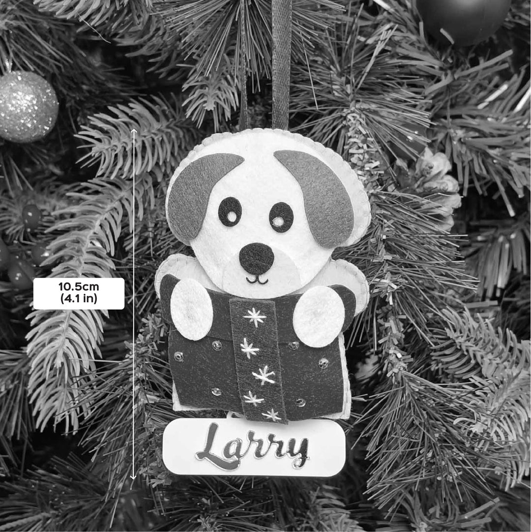 Personalized Handmade Festive Paw Buddy Felt Ornament