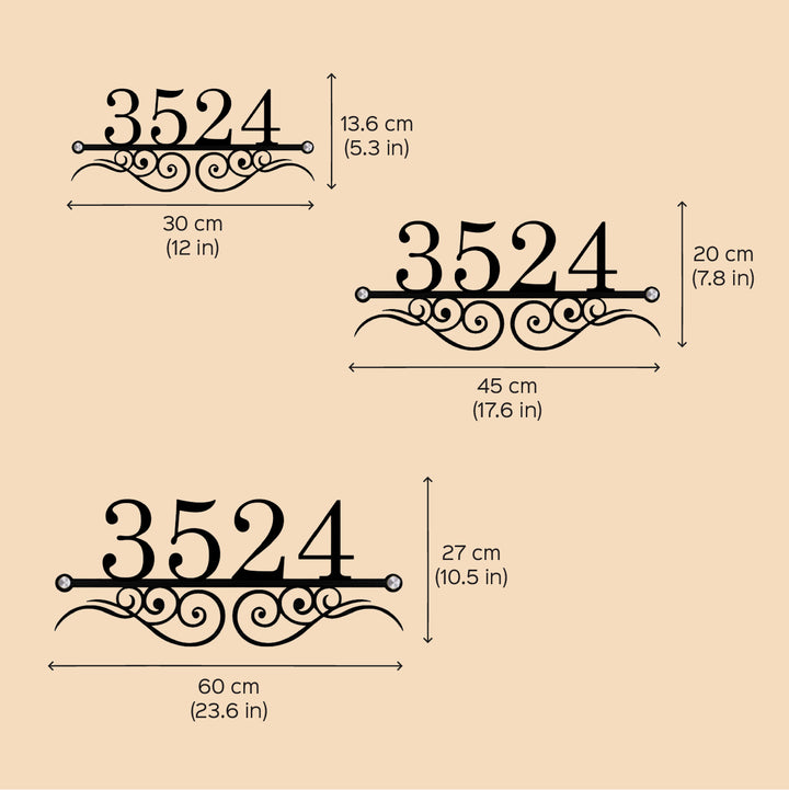 Personalized Laser Cut Elegant Design Steel Name Plate