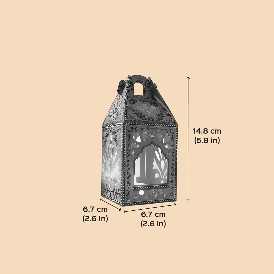 Handmade DIY Lantern Design Paper Tealight Holder With Electic Tealights | Set Of 6