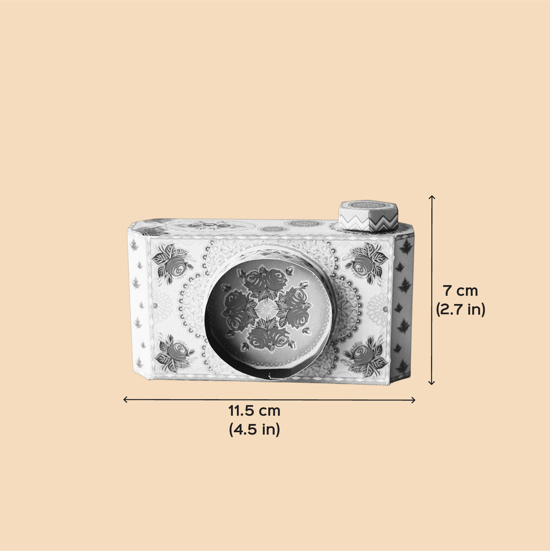 Handmade Printed Yellow Mini Camera Design DIY Paper Photo Frame