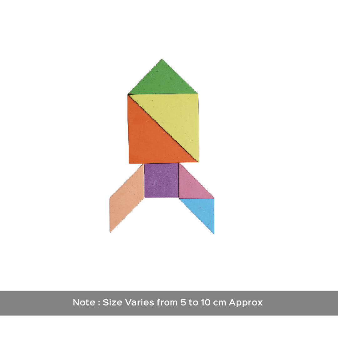 Handmade Non-Toxic Tangram Crayons | Set Of 7