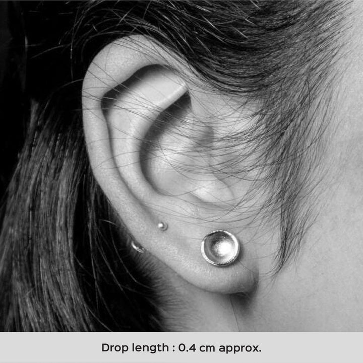 Minimal Mini Dome Design Stud Earrings