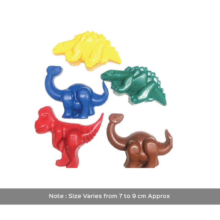 Handmade Non-Toxic Jumbo Dinosaur Crayons | Set Of 5