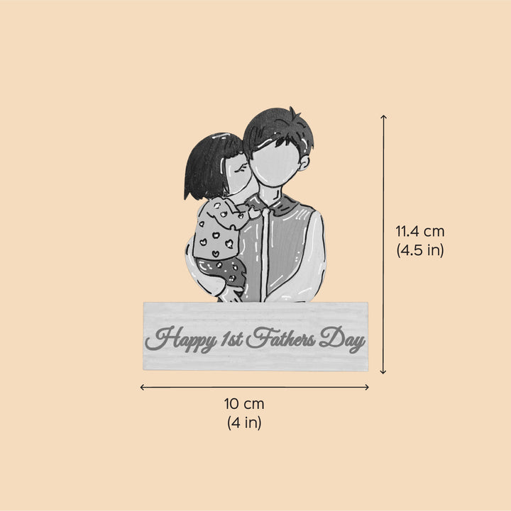 Personalized Cherished Moments Theme MDF Wood Fridge Magnet For Fathers